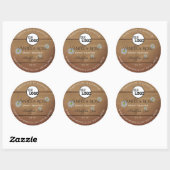 Bois Grain Emballage Étiquette Fleurs Logo (Feuille)