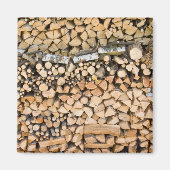 Bois haché sur un aimant à pile (Devant)