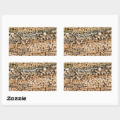 Bois haché sur une pile rectangulaire autocollant (Feuille)