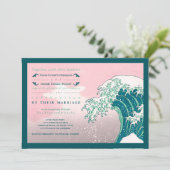 Bois japonais Imprimer les invitations de mariage (Debout devant)