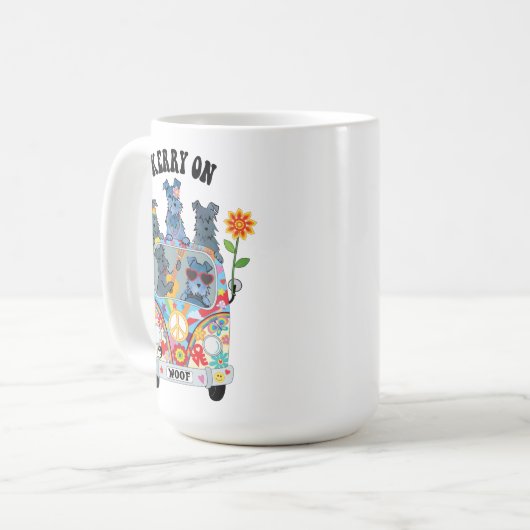 Bois Kerry Blue Terrier Café Mug (Devant gauche)