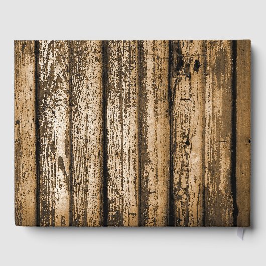 Bois Look Rustique Mariage livre d'invité, PERSONN (Verso)