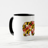 Bois Maryland drapeau ours tasse de café tasse (Devant gauche)