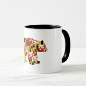 Bois Maryland drapeau ours tasse de café tasse (Devant droit)