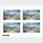 Bois mort dans le Pacifique autocollant rectangula (Feuille)