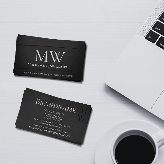 Bois naturel Grain Bois noir Cartes en bois Monogr