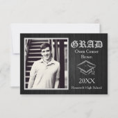 Bois noir avec Casquette - Faire-part 3x5 (Devant)