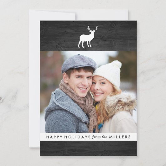 Bois noir et bâton blanc | Carte photo de vacances (Devant)