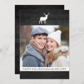 Bois noir et bâton blanc | Carte photo de vacances (Devant / Derrière)