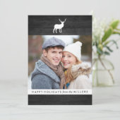 Bois noir et bâton blanc | Carte photo de vacances (Debout devant)