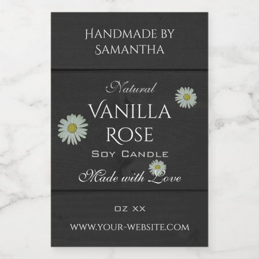 Bois Noir Produits Emballage Étiquette Maisées (Étiquettes simples)