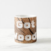 Bois obtenu ? Tasse de café de travailleur du bois (Centre)