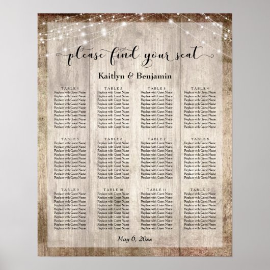 Bois pâle et lumières Tableau de siège de la récep (Devant)