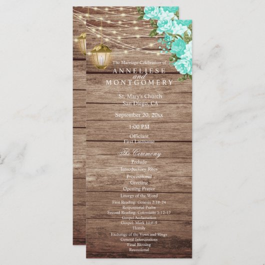 Bois Patiné et Lanterne - Sarcelle - Programme (Devant / Derrière)