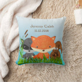 Bois Personnalisé Animaux Renard Jaillir Oreiller (Couverture)