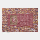 Bois pointillism 2015 calendrier thé serviette (Horizontal)