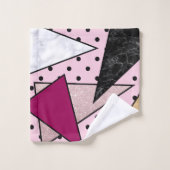 Bois rose géométrique élégant de marbre de parties (Gant de toilette)