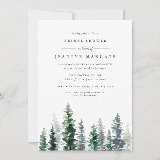 Bois | Rustic Bridal Shower Invitation (Devant)