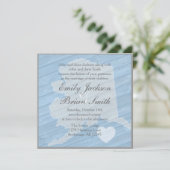 Bois rustique Alaska État bleu invitations de mari (Debout devant)