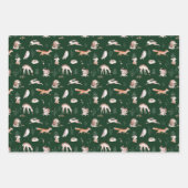 Bois rustique Animaux de forêt Bébé Papier à envel (Devant 3)