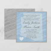 Bois rustique Arizona bleu invitations de mariage (Devant / Derrière)