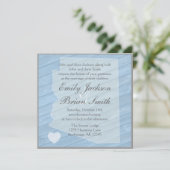 Bois rustique Arizona bleu invitations de mariage (Debout devant)