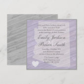 Bois rustique Arizona violet invitations de mariag (Devant / Derrière)