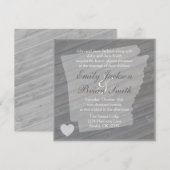 Bois rustique Arkansas Gris invitations de mariage (Devant / Derrière)