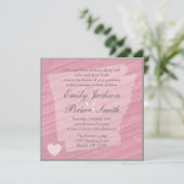 Bois rustique Arkansas invitation de mariage rose (Debout devant)
