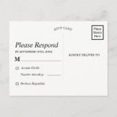 Bois rustique Blanc Rose Gold Frame | Carte postal (Dos)