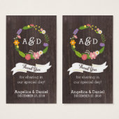 Bois rustique Bohème Floral Mariage Wreath (Devant & derrière)