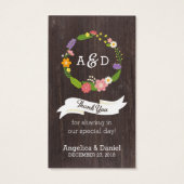 Bois rustique Bohème Floral Mariage Wreath (Dos)