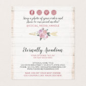 Bois rustique Bohème Flore Flèches Carte de remerc (Inside Unfolded)