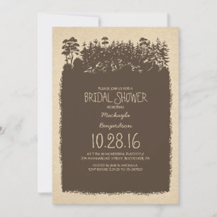 Bois rustique - Bois Invitations Fêtes des mariées
