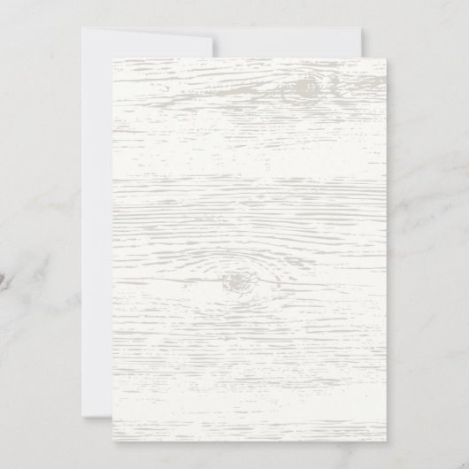 Bois rustique Bois Une Fille Invitation Anniversai (Dos)