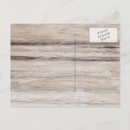 Bois Rustique | Carte Postale Faire-Part de Cerf (Dos)