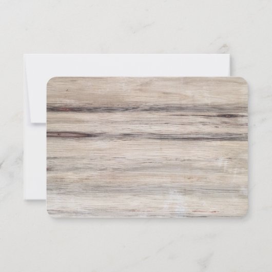 Bois rustique | Carte RSVP de mariage de cerfs (Dos)