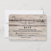 Bois rustique | Carte RSVP de mariage de cerfs (Devant)
