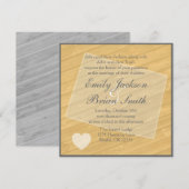Bois rustique Colorado invitations de mariage oran (Devant / Derrière)