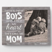 Bois rustique de la plaque photo pour garçons préf (Devant)