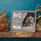 Bois rustique de la plaque photo pour garçons préf (Côté)