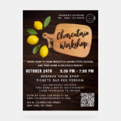 Bois rustique Découpe Citrus Cuisine Script (Recto)