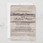 Bois rustique | Deer Faire-part de mariage (Dos)