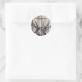 Bois rustique | Deer Save the Date Stickers (Sac)