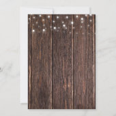 Bois Rustique Éclairage Boho Wedding Invitations (Dos)