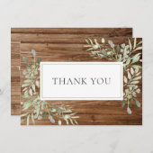 Bois rustique Élégant Feuille doux Merci de verdur (Devant / Derrière)