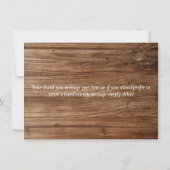 Bois rustique Élégant Feuille doux Merci de verdur (Dos)