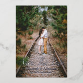 Bois Rustique Enregistrer La Carte Date (Recto)