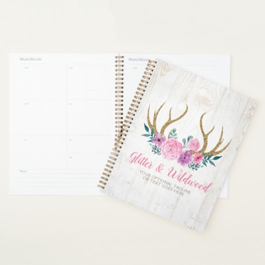 Bois rustique et aquarelle Boutique Antlers Florau (Devant avec enveloppe)