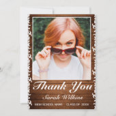 Bois rustique et dentelle blanche Photo Merci (Devant)